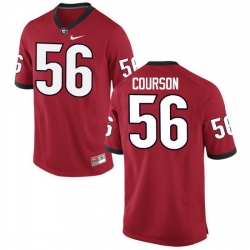 Men Georgia Bulldogs #56 John Courson College Football Jerseys-Red