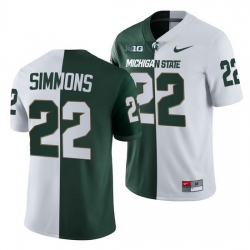 Michigan State Spartans Jordon Simmons Michigan State Spartans Split Edition 2021 22 Jersey