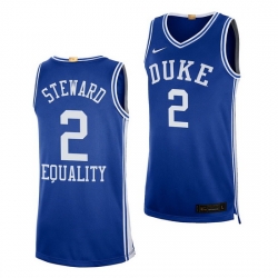 Duke Blue Devils Dj Steward Blue Equality Social Justice Men Jersey