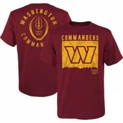 Men Washington Commanders Burgundy Preschool Liquid Camo Logo T Shirt