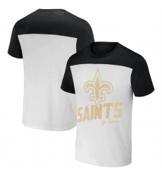 Men New Orleans Saints Cream Black X Darius Rucker Collection Colorblocked T Shirt