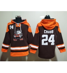 Cleveland Browns Sitched Pullover Hoodie #24 Nick Chubb