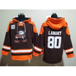 Cleveland Browns Sitched Pullover Hoodie #80 Jarvis Landry