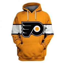 Men Philadelphia Flyers Gold All Stitched Hooded Sweatshirt