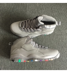 Men Air Jordan 10 New Retro Shoes Rainbow Grey