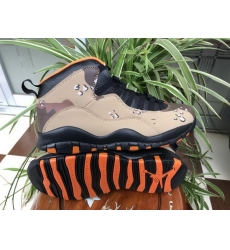 Men Air Jordan 10 Retro Men Shoes Grey Yellow camouflage