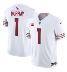 Men Arizona Cardinals 1 Kyler Murray White 2023 F U S E  With 4 Star C Patch Vapor Untouchable F U S E  Limited Stitched Football Jersey