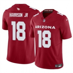 Men Arizona Cardinals 18 Marvin Harrison Jr Red 2024 Draft F U S E  Vapor Untouchable Limited Stitched Football Jersey