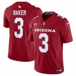 Men Arizona Cardinals 3 Budda Baker Red 2024 F U S E  With 4 Star C Patch Vapor Untouchable Limited Stitched Football Jersey