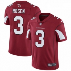 Men Nike Arizona Cardinals 3 Josh Rosen Red Team Color Vapor Untouchable Limited Player NFL Jersey