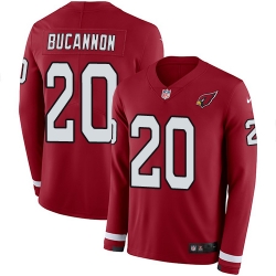 Nike Cardinals #20 Deone Bucannon Red Team Color Men Stitched NFL Limited Therma Long Sleeve Jersey