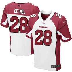 Nike Cardinals #28 Justin Bethel White Mens Stitched NFL Elite Jersey