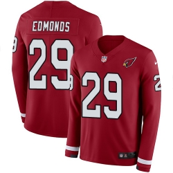 Nike Cardinals #29 Chase Edmonds Red Team Color Men Stitched NFL Limited Therma Long Sleeve Jersey