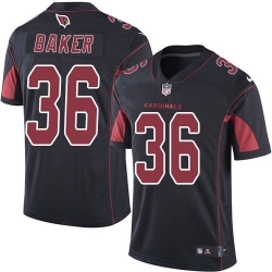 Nike Cardinals #36 Budda Baker Black Mens Stitched NFL Limited Rush Jersey