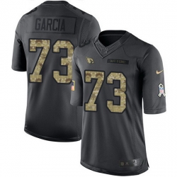 Nike Cardinals 73 Max Garcia Black Men Stitched NFL Limited 2016 Salute to Service Jersey