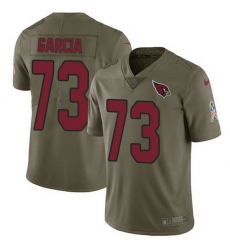 Nike Cardinals 73 Max Garcia Olive Men Stitched NFL Limited 2017 Salute To Service Jersey