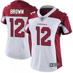 Nike Cardinals #12 John Brown White Womens Stitched NFL Vapor Untouchable Limited Jersey