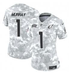 Women Arizona Cardinals 1 Kyler Murray 2024 F U S E Arctic Camo Salute To Service Limited Stitched Football Jersey