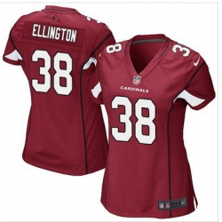 Women Nike Cardinals #38 Andre Ellington Red Team Color Stitched NFL Elite Jersey