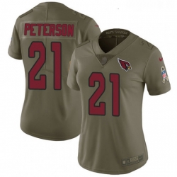 Womens Nike Arizona Cardinals 21 Patrick Peterson Limited Olive 2017 Salute to Service NFL Jersey