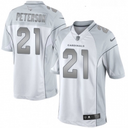 Womens Nike Arizona Cardinals 21 Patrick Peterson Limited White Platinum NFL Jersey