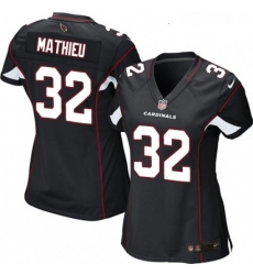 Womens Nike Arizona Cardinals 32 Tyrann Mathieu Game Black Alternate NFL Jersey