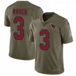 Youth Nike Arizona Cardinals 3 Josh Rosen Limited Olive 2017 Salute to Service NFL Jersey