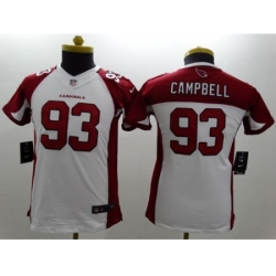 Youth Nike Arizona Cardinals #93 Calais Campbell White Stitched NFL Limited Jersey