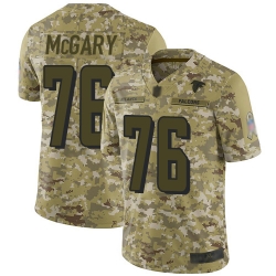 Falcons 76 Kaleb McGary Camo Men Stitched Football Limited 2018 Salute To Service Jersey