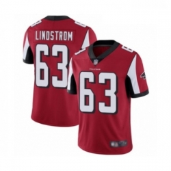 Men Atlanta Falcons 63 Chris Lindstrom Red Team Color Vapor Untouchable Limited Player Football Jersey