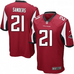 Men Nike Atlanta Falcons 21 Deion Sanders Game Red Team Color NFL Jersey