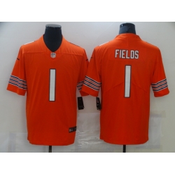 Men Nike Atlanta Falcons Justin Fields 1 Orange Vapor Limited Jersey