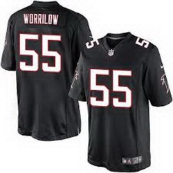 Nike Atlanta Falcons #55 Paul Worrilow Black Alternate Mens Stitched NFL Elite Jersey