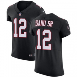 Nike Falcons #12 Mohamed Sanu Sr Black Alternate Mens Stitched NFL Vapor Untouchable Elite Jersey