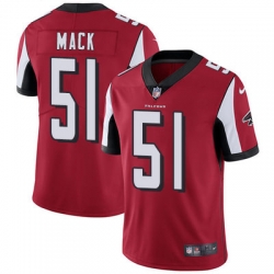 Nike Falcons #51 Alex Mack Red Team Color Mens Stitched NFL Vapor Untouchable Limited Jersey