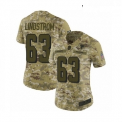 Womens Atlanta Falcons 63 Chris Lindstrom Limited Camo 2018 Salute to Service Football Jersey