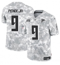 Youth Atlanta Falcons 9 Michael Penix Jr  2024 F U S E Arctic Camo Salute To Service Limited Stitched Football Jersey