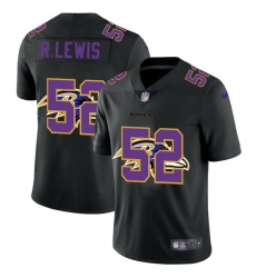 Baltimore Ravens 52 Ray Lewis Men Nike Team Logo Dual Overlap Limited NFL Jersey Black