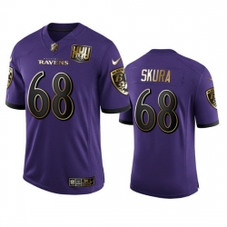 Baltimore Ravens 68 Matt Skura Men Nike Purple Team 25th Season Golden Limited NFL Jersey