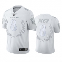 Baltimore Ravens 8 Lamar Jackson Men 27 Nike Platinum NFL MVP Limited Edition Jersey