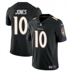 Men Baltimore Ravens 10 Emory Jones Black Vapor Limited Football Jersey