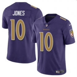 Men Baltimore Ravens 10 Emory Jones Purple Vapor Limited Football Jersey