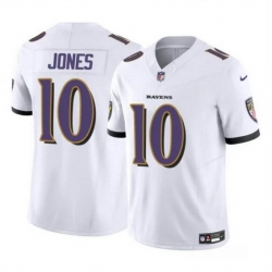 Men Baltimore Ravens 10 Emory Jones White 2023 F U S E Vapor Limited Football Jersey