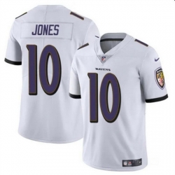 Men Baltimore Ravens 10 Emory Jones White Vapor Limited Football Jersey
