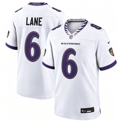 Men Baltimore Ravens 6 Ja'Kobi Lane White 2026 F U S E Vapor Stitched Limited Football Jersey