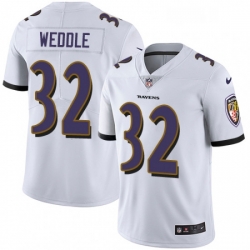 Mens Nike Baltimore Ravens 32 Eric Weddle White Vapor Untouchable Limited Player NFL Jersey