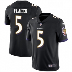 Mens Nike Baltimore Ravens 5 Joe Flacco Black Alternate Vapor Untouchable Limited Player NFL Jersey