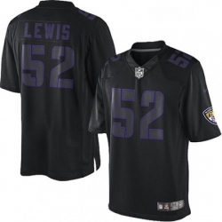 Mens Nike Baltimore Ravens 52 Ray Lewis Limited Black Impact NFL Jersey