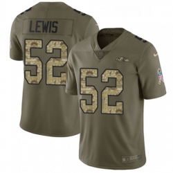 Mens Nike Baltimore Ravens 52 Ray Lewis Limited OliveCamo Salute to Service NFL Jersey