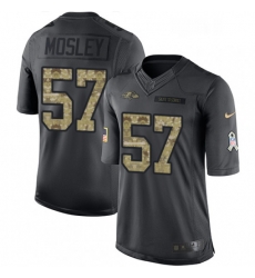 Mens Nike Baltimore Ravens 57 CJ Mosley Limited Black 2016 Salute to Service NFL Jersey